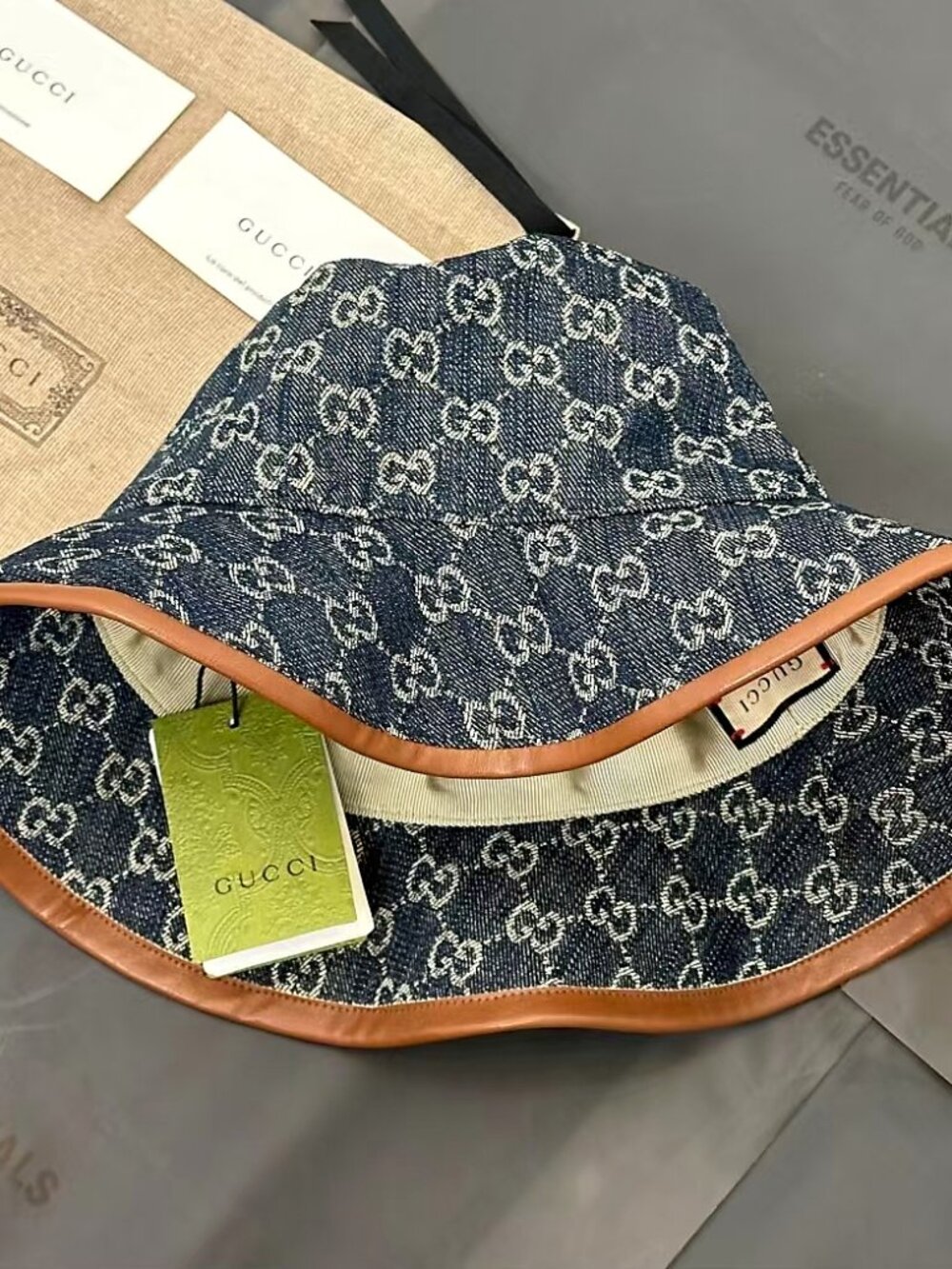 Gucci Blue GG Denim Bucket Hat